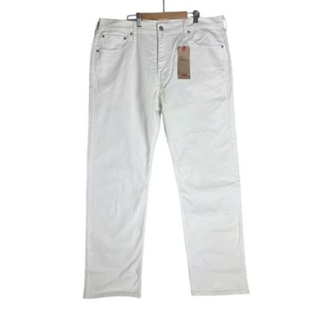 Levi's 569 Loose Straight Jeans Men's W36 L34 White Stretch Denim